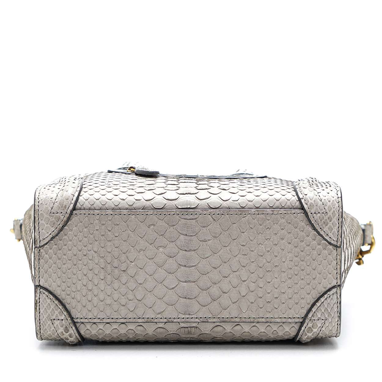 Celine - Grey  Python Nano  Luggage Tote Bag